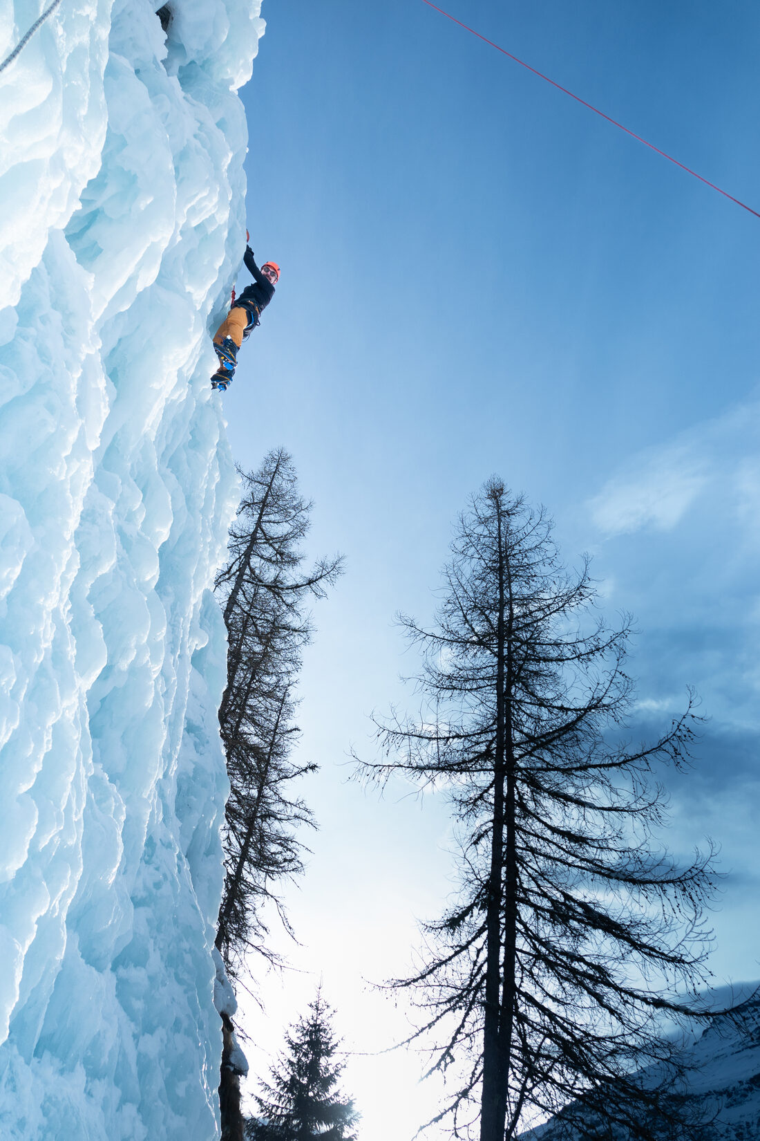 Ascension d'une cascade de glace